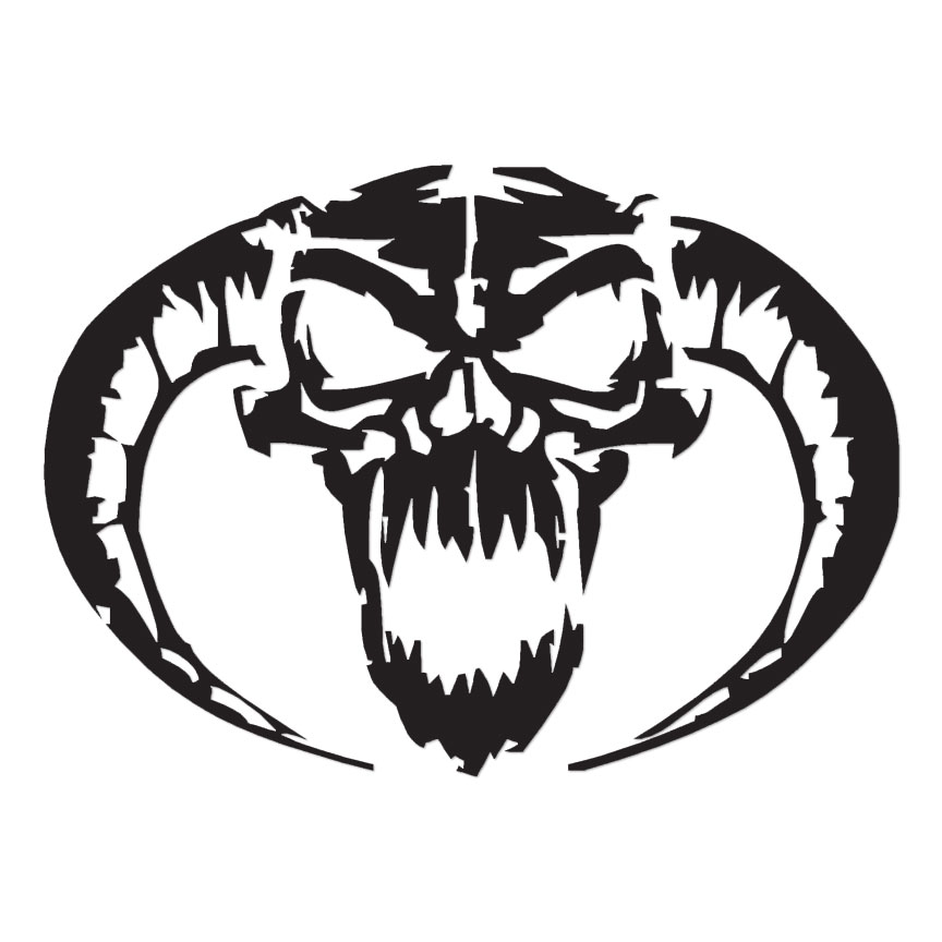 Demon Devil Skull - Vinyl Decal Sticker - Multiple Color & Sizes